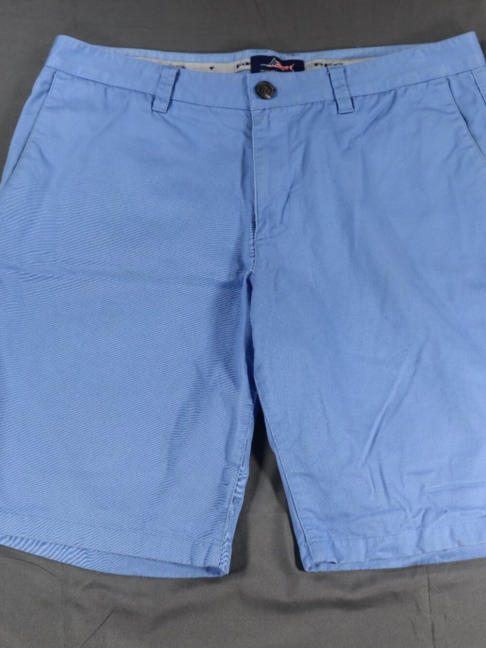 Columbia PFG Fishing Shorts Mens 34 Blue Fishing Gear Nautical Flag Lined